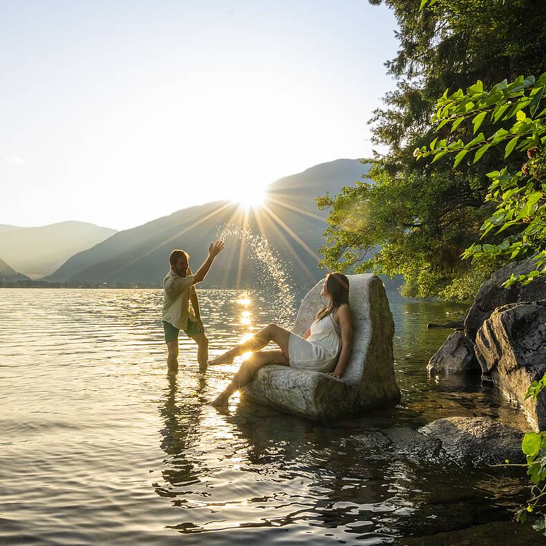 Bank im See © Gert Perauer_MBN Tourismus